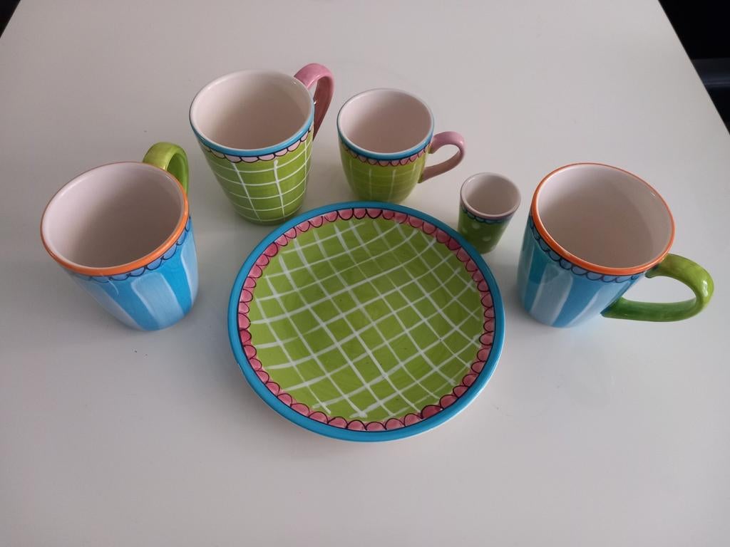 Leuk Blond Amsterdam Servies Setje, Blond Amsterdam, Ophalen of Verzenden, Zo goed als nieuw, Kop(pen) en/of Schotel(s)