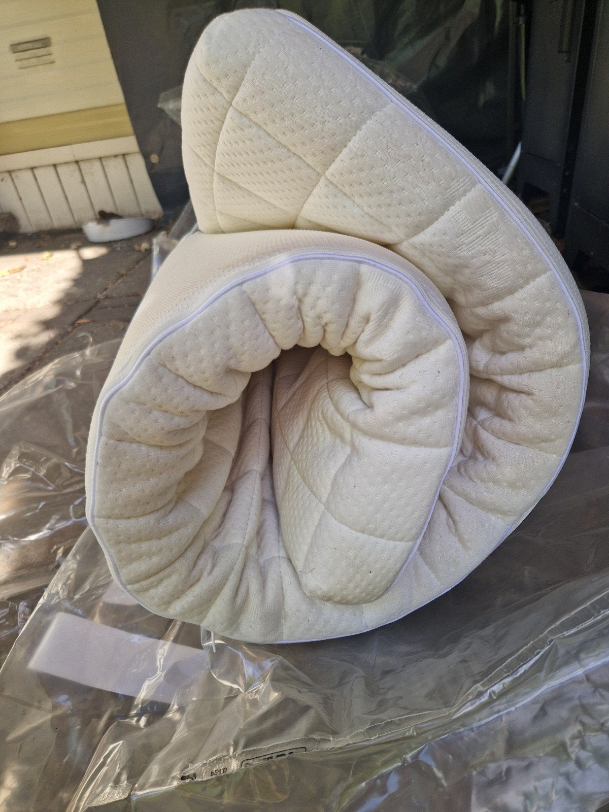 Dreamzone Kjella Topmatras W150 x L190 x H6 cm, Ophalen, Tweepersoons, 190 cm of minder, Zo goed als nieuw