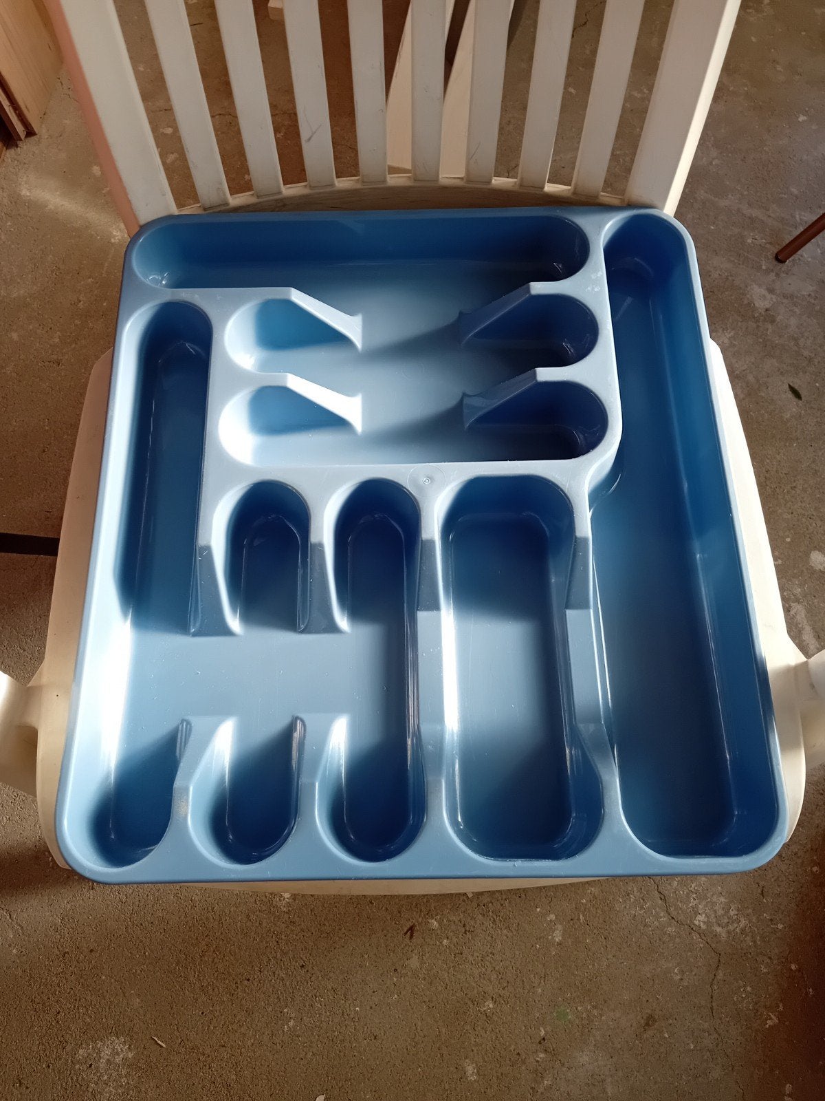 Curver blauwe kunststof bestekbak, Ophalen, Kunststof