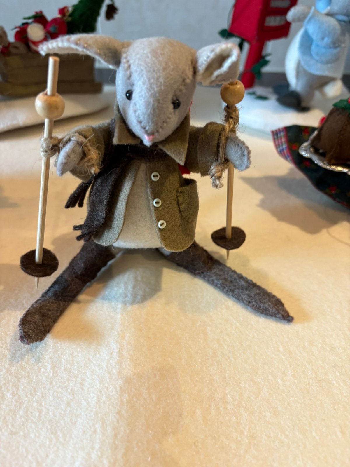 Beatrix Potter kerstmuis op skies, Ophalen of Verzenden, Zo goed als nieuw