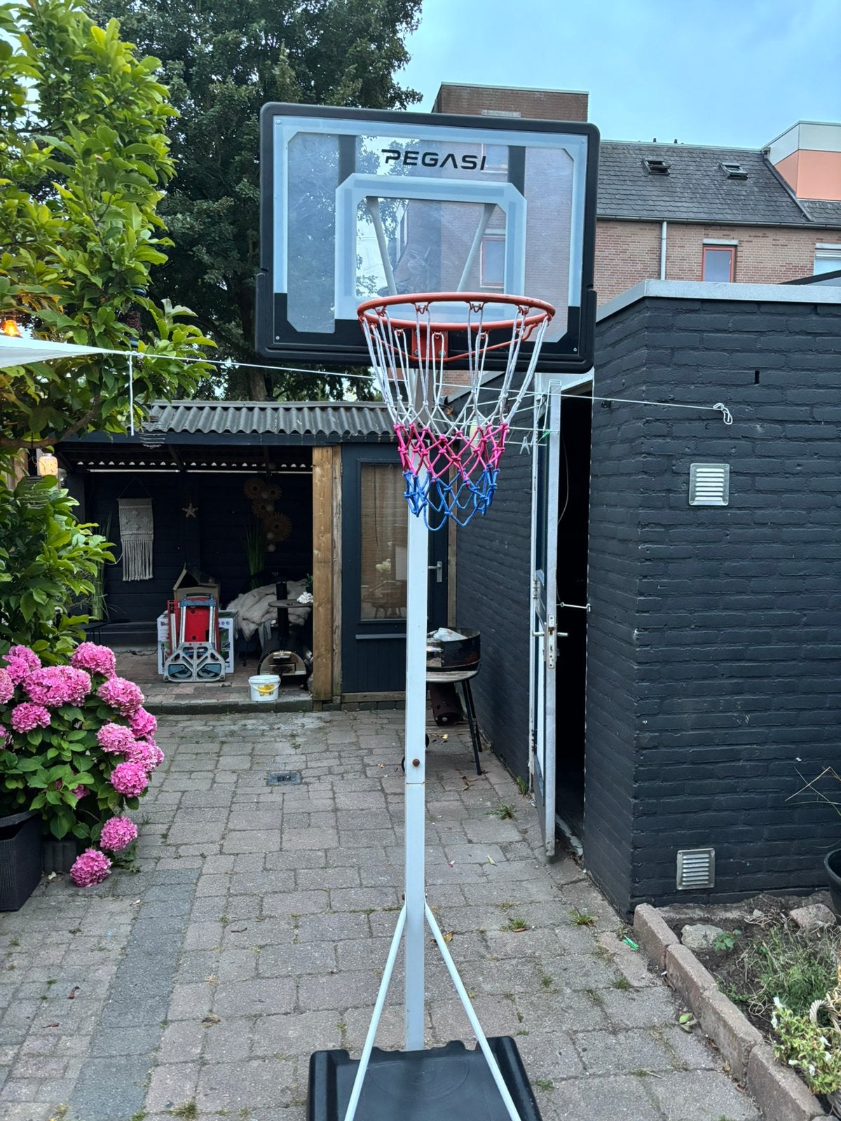 Basketbal basket pegasi merk outdoor, Ophalen of Verzenden, Zo goed als nieuw, Ring, Bord of Paal
