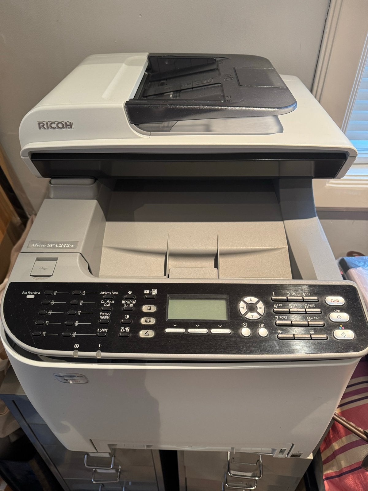 Ricoh Aficio SP C242SF Laserprinter en Scanner - Gebruikt, Ophalen, Gebruikt, All-in-one, Kleur printen