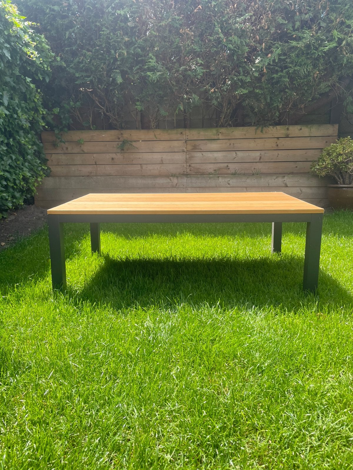 Tuintafel 120x70x43, Ophalen, Gebruikt, Rechthoekig, Hout