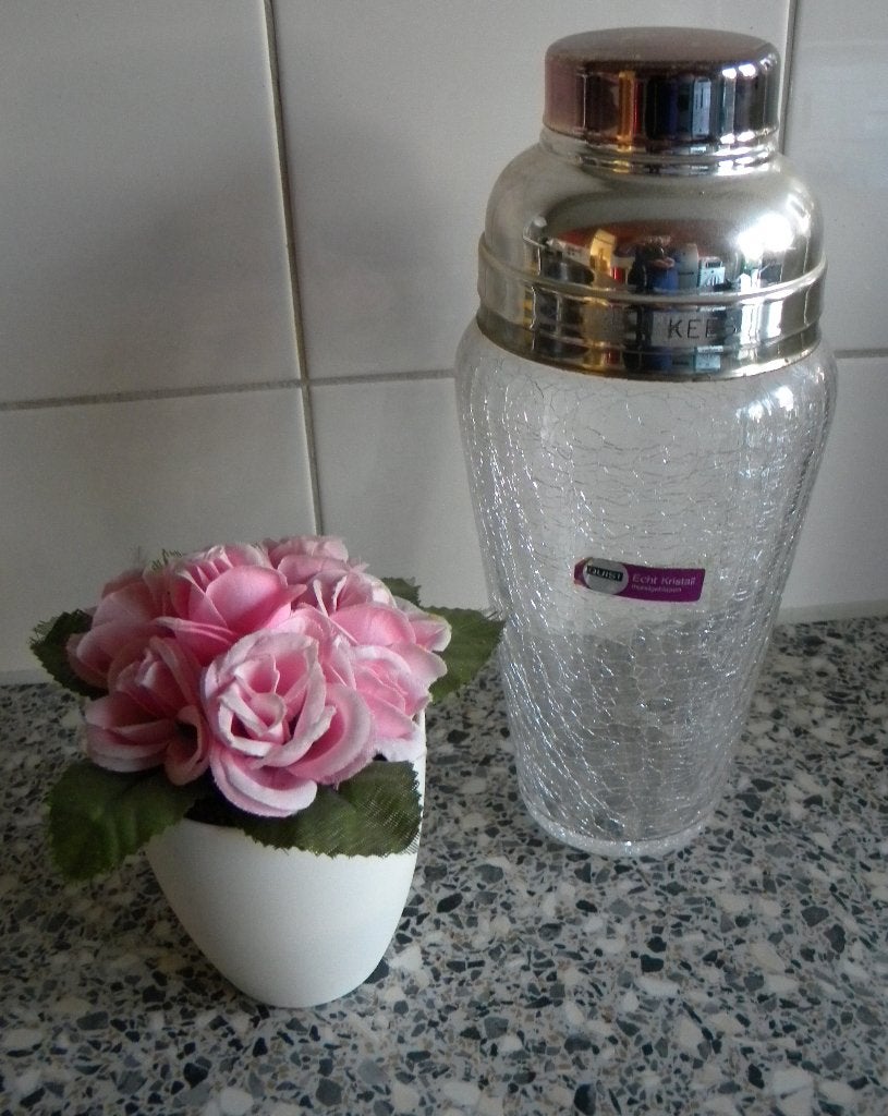 COCKTAILSHAKER KRISTAL, SHAKER KRISTAL MET NAAM KEES, Overige typen, Ophalen of Verzenden, Zo goed als nieuw