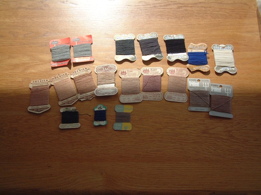 19 oude stopgaren splitgaren scheepjes Hema Trident enz., Hobby en Vrije tijd, Ophalen of Verzenden, Gebruikt, Garen of Naald(en)