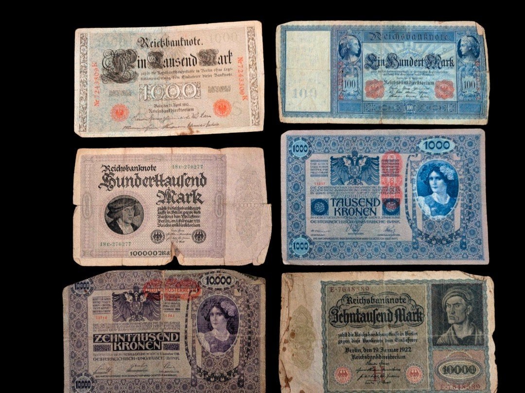 Diverse historische bankbiljetten uit verschillende landen, Ophalen of Verzenden, Overige landen, Setje