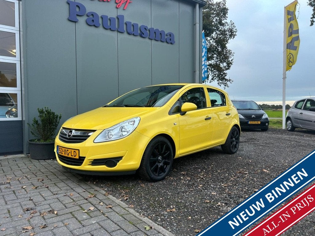 Opel Corsa 1.2-16V Essentia, Stof, Gebruikt, Zwart, 4 cilinders