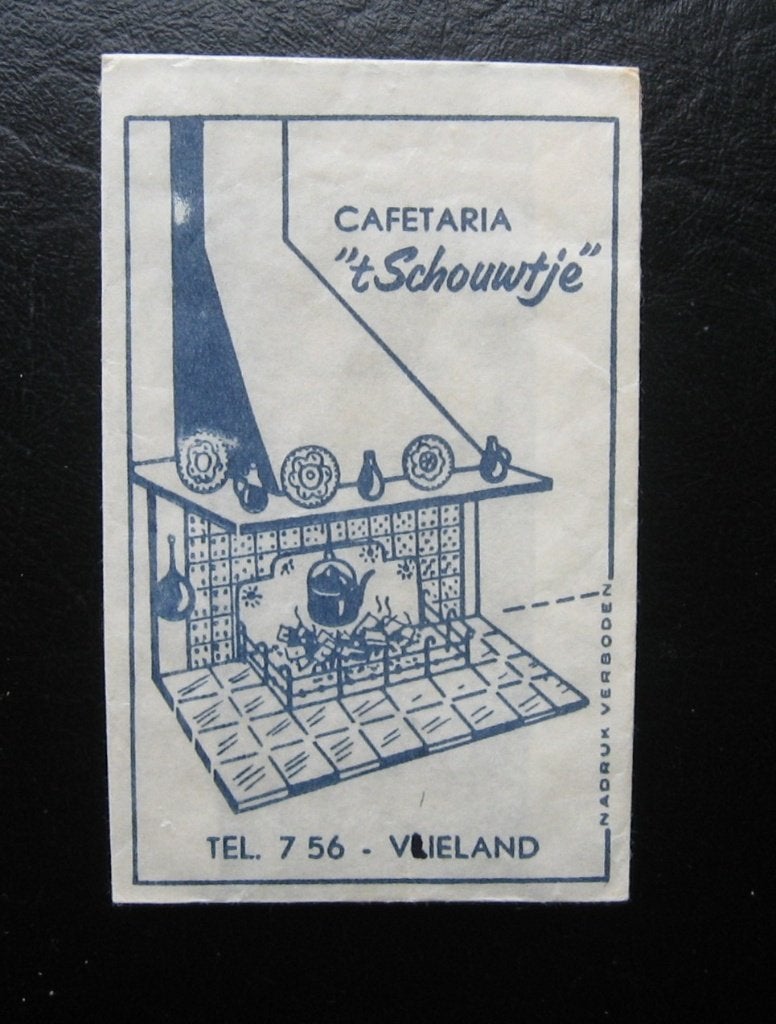 6791 Vlieland- Cafetaria 't Schouwtje, Ophalen of Verzenden, Nederland