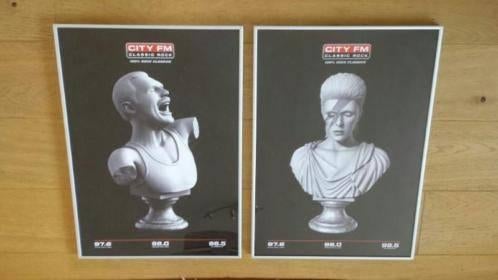 David Bowie en  Freddie Mercury Queen., Antiek en Kunst, Ophalen