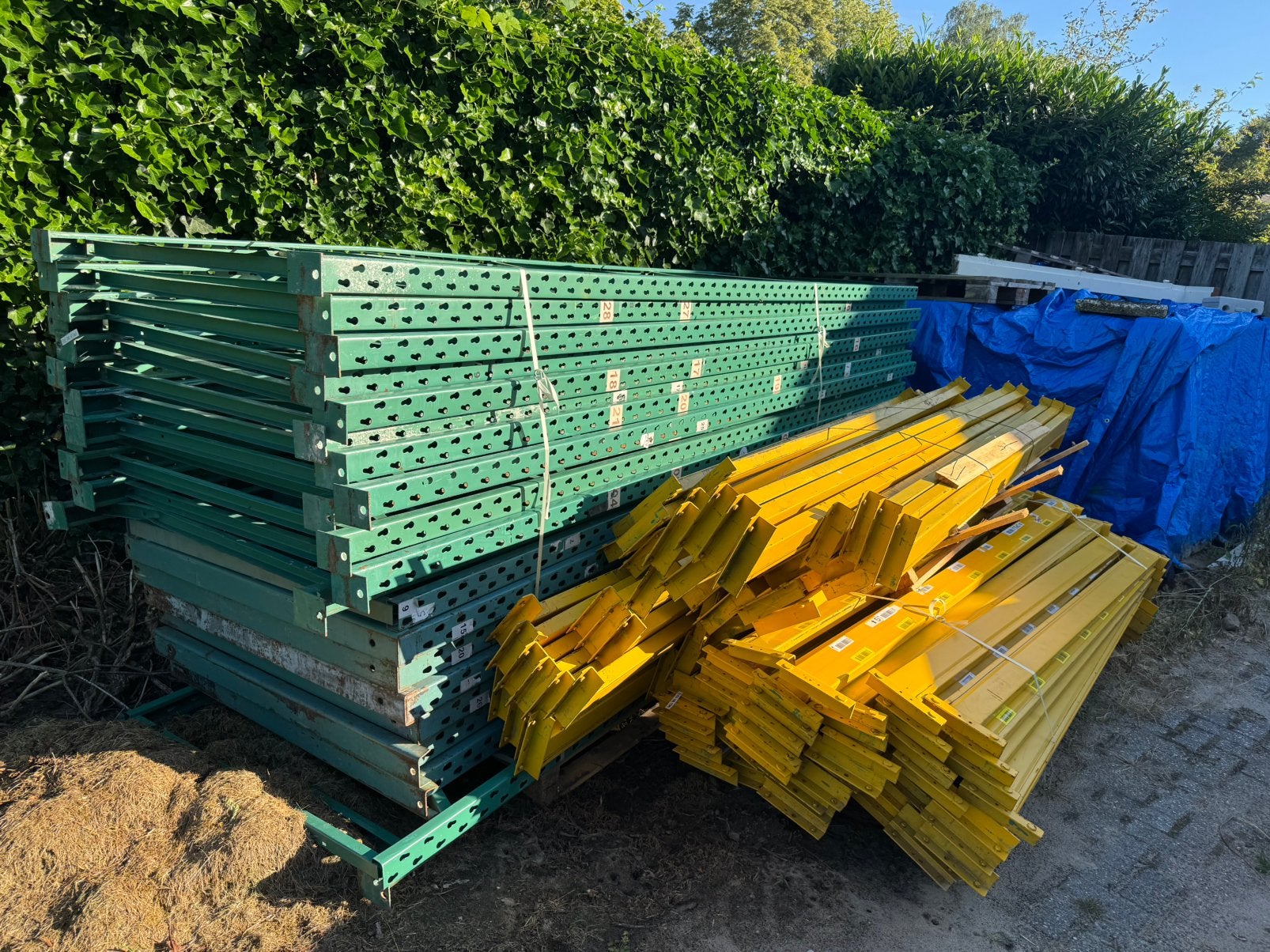 palletstelling te koop, Ophalen, Zo goed als nieuw, IJzer, Tuinhek