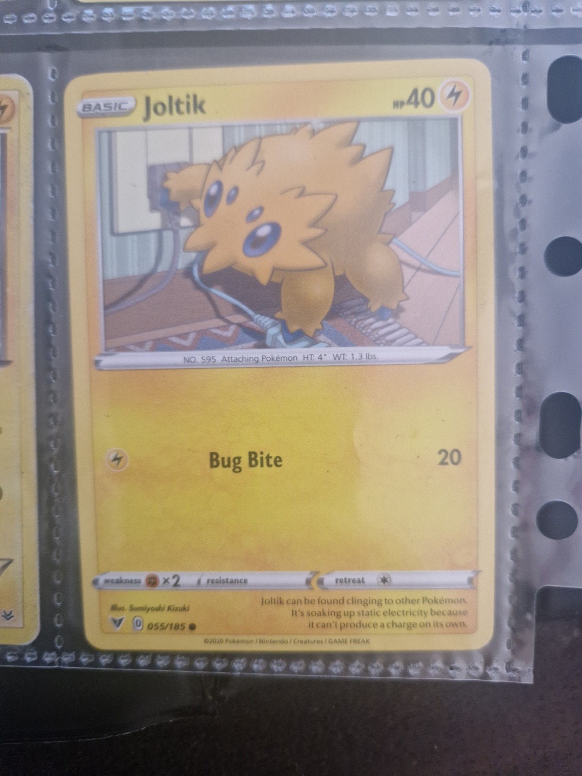 Pokémon Kaart Joltik 055/185 - Zo goed als nieuw, Ophalen of Verzenden
