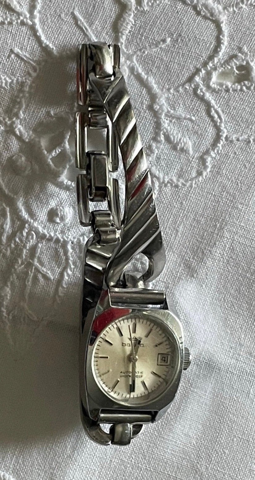 Vintage Balma Automatic Dames Polshorloge, Overige merken, Staal, Met bandje, Polshorloge