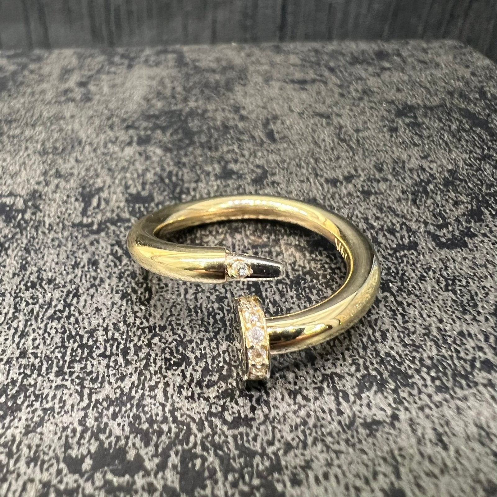 14k gouden spijker ring nieuw, Ophalen of Verzenden, Zo goed als nieuw, Goud, Dame