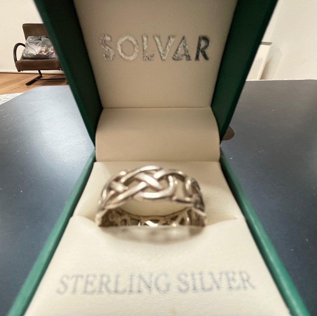 Zilveren Keltische ring, Ophalen, Zo goed als nieuw, Dame, Zilver