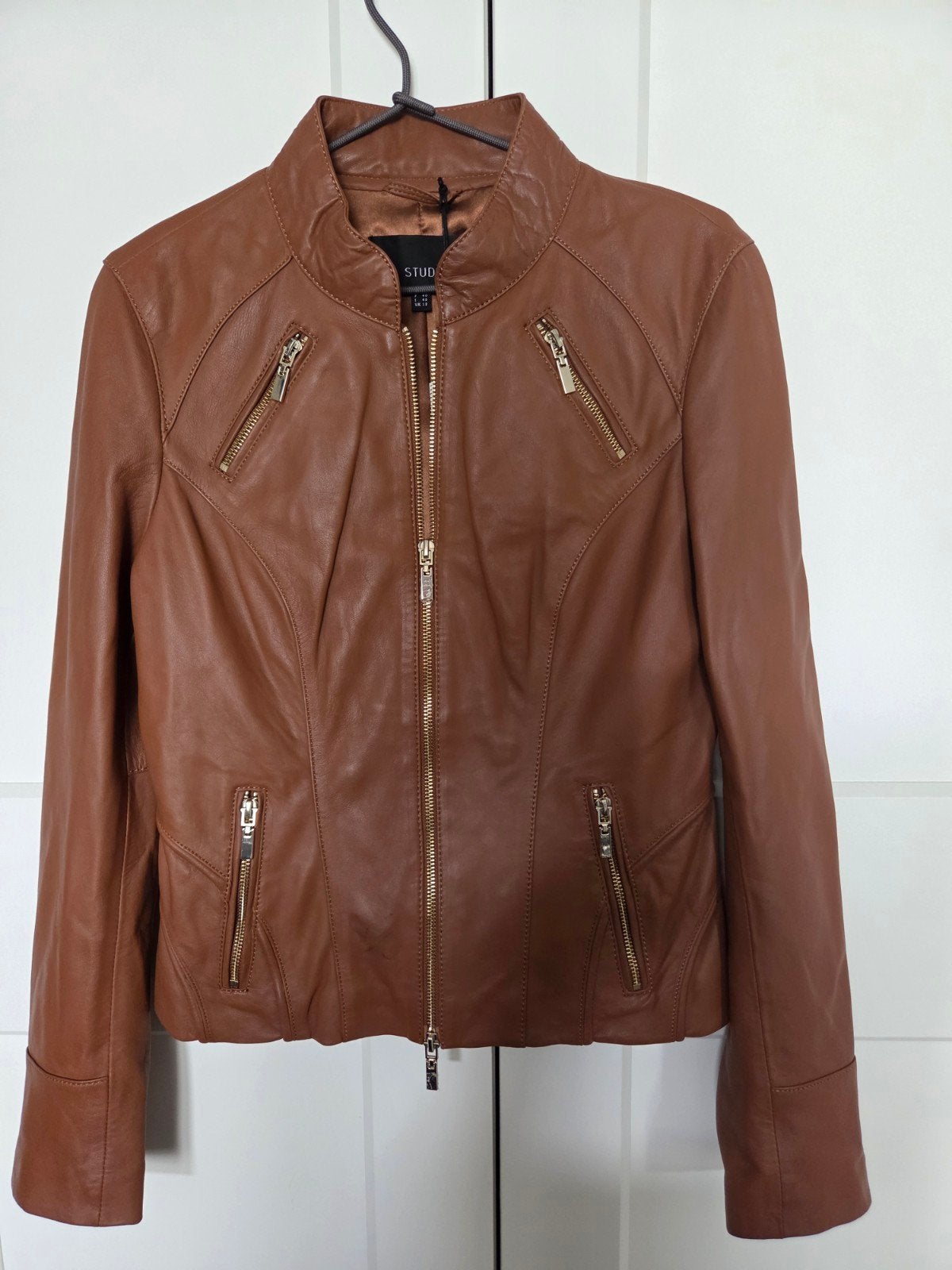 Arma Studio's Leren Jas - Hazelnoot - Maat 38, Maat 38/40 (M), Bruin, Nieuw, Ophalen of Verzenden