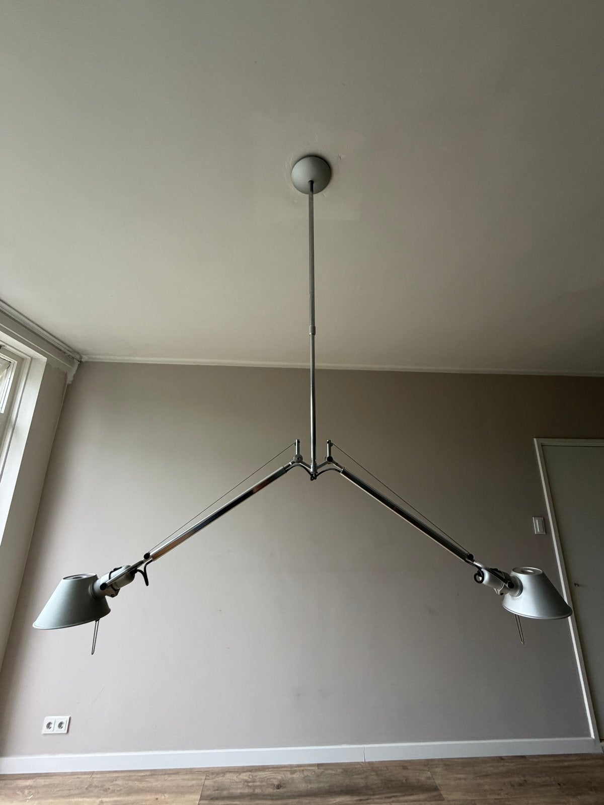 Artemide Tolomeo Sospensione Decentrata hanglamp, Huis en Inrichting, Lampen | Hanglampen, Ophalen, Gebruikt, Metaal, E27 (groot)