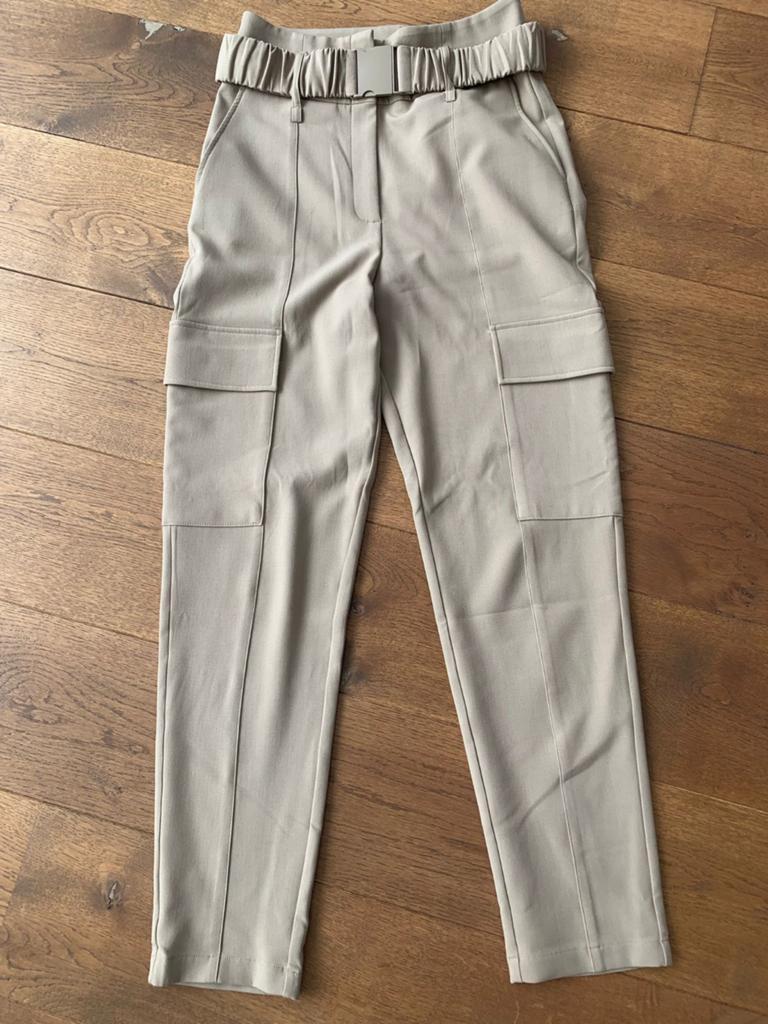 YAYA, stijlvolle beige cargo broek met riem, Beige, Ophalen of Verzenden, Zo goed als nieuw, Yaya