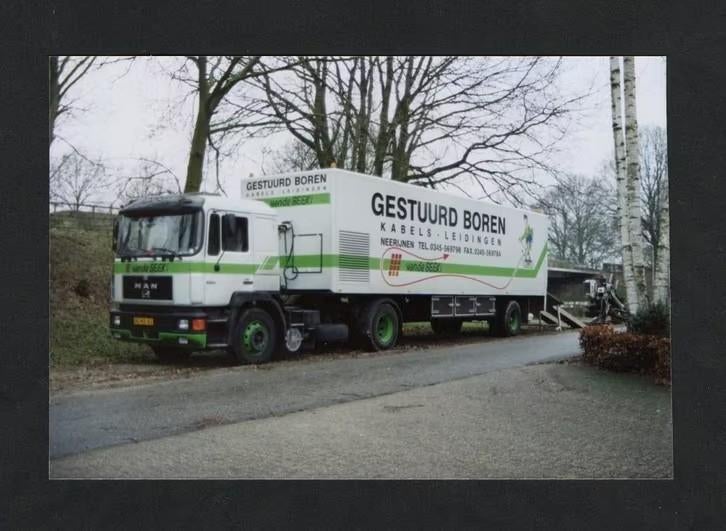Foto Vrachtwagen MAN Neerijnen Van de Beek., 1980 tot heden, Foto, Ophalen of Verzenden, Zo goed als nieuw