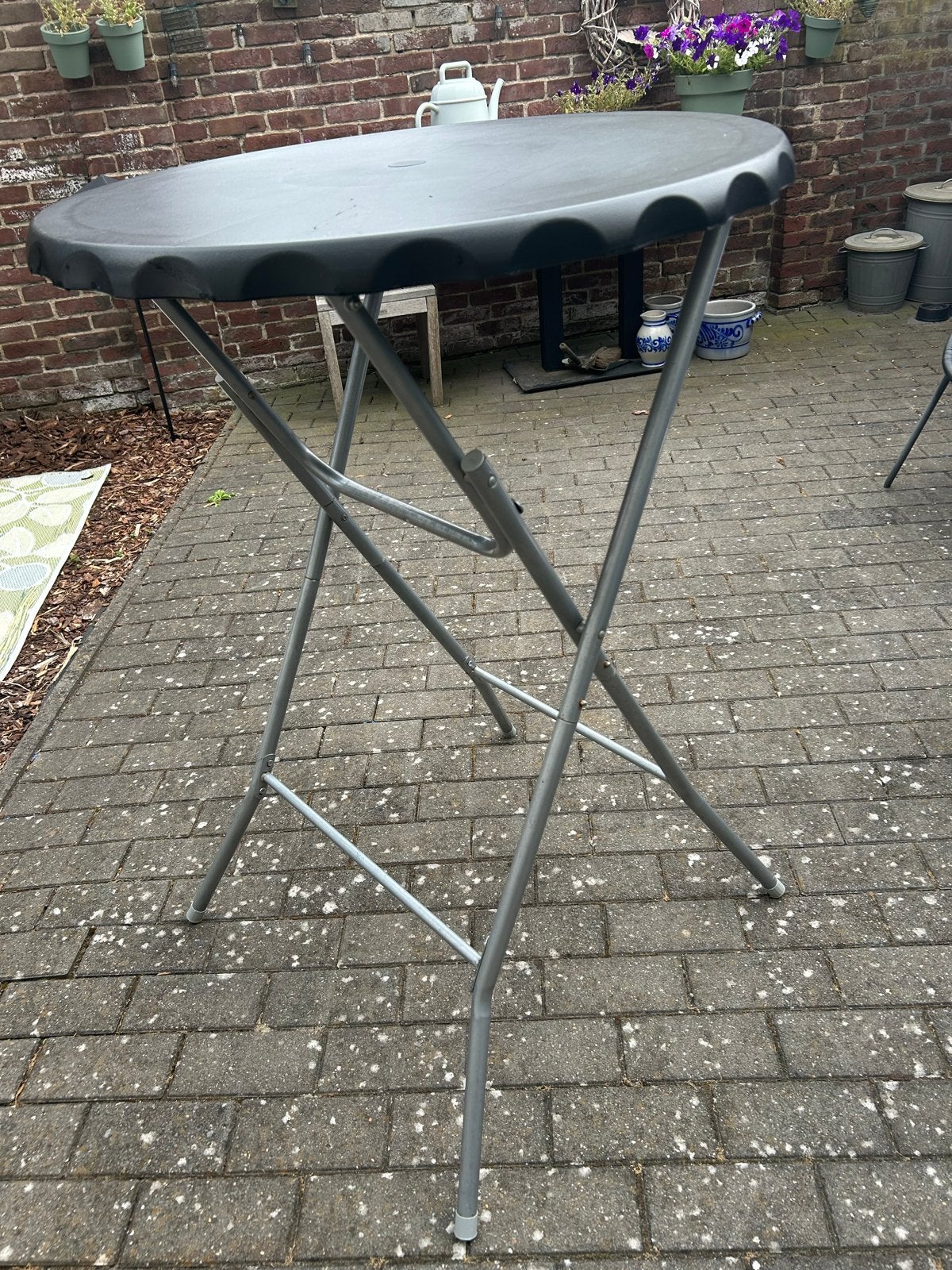 3 Statafels met hoezen (2x cactus, 1x turquoise), Ophalen, Gebruikt