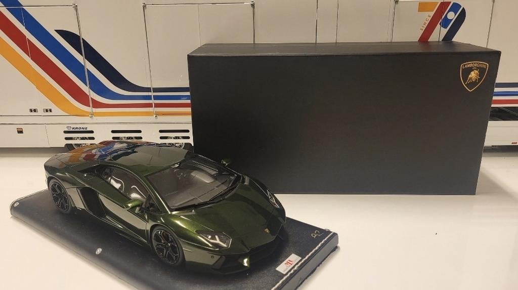 MR Lamborghini Aventador LP700-4 Verde Psyche, Overige merken, Auto, Ophalen of Verzenden, Zo goed als nieuw