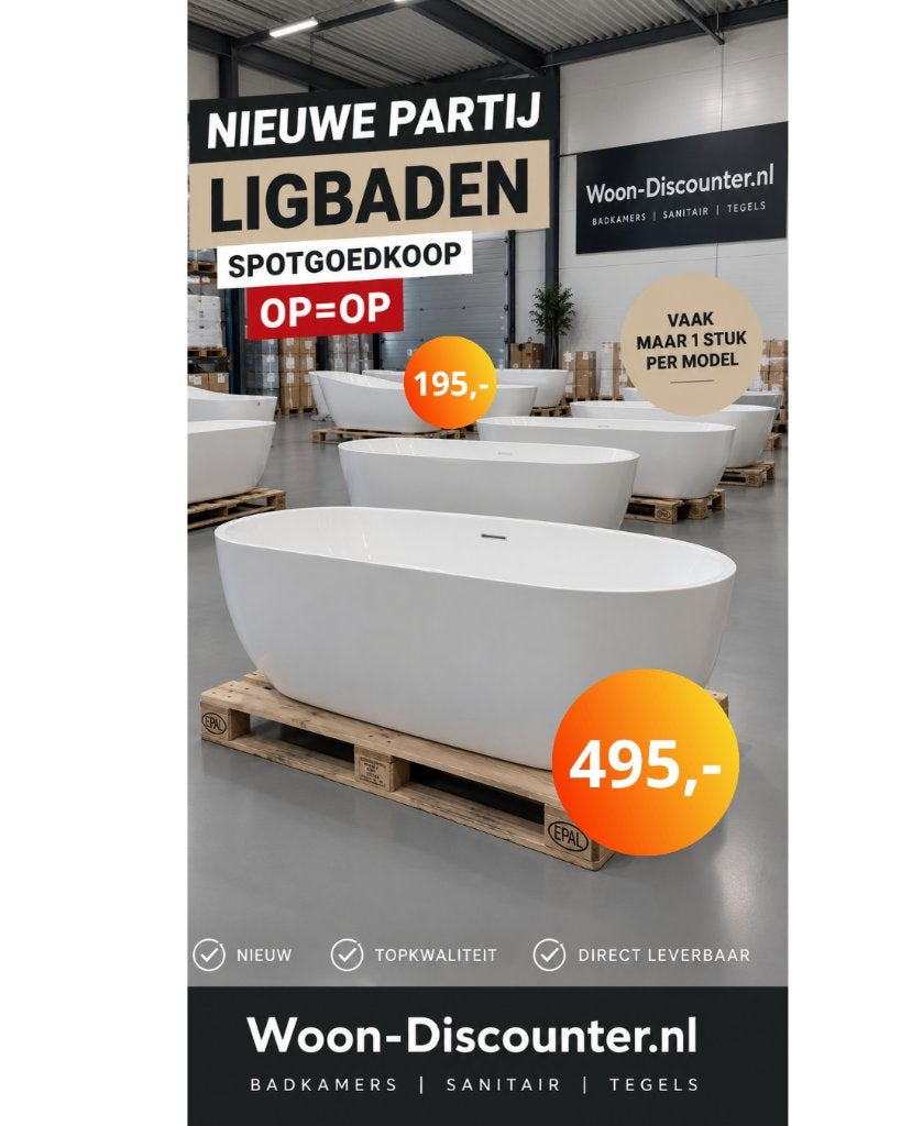 MAGAZIJNOPRUIMING: Luxe Vrijstaande Baden | Nu Vanaf €95!, Ophalen, Nieuw