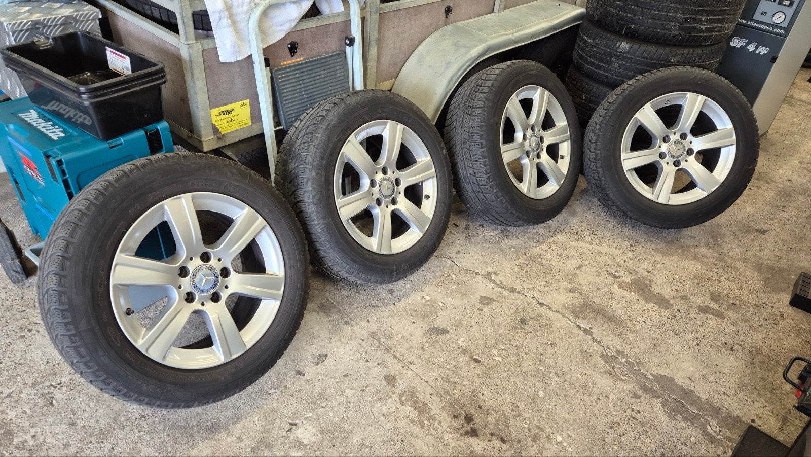 Mercedes W212 winterset 16 inch., Auto-onderdelen, Ophalen, Gebruikt, 16 inch, Banden en Velgen