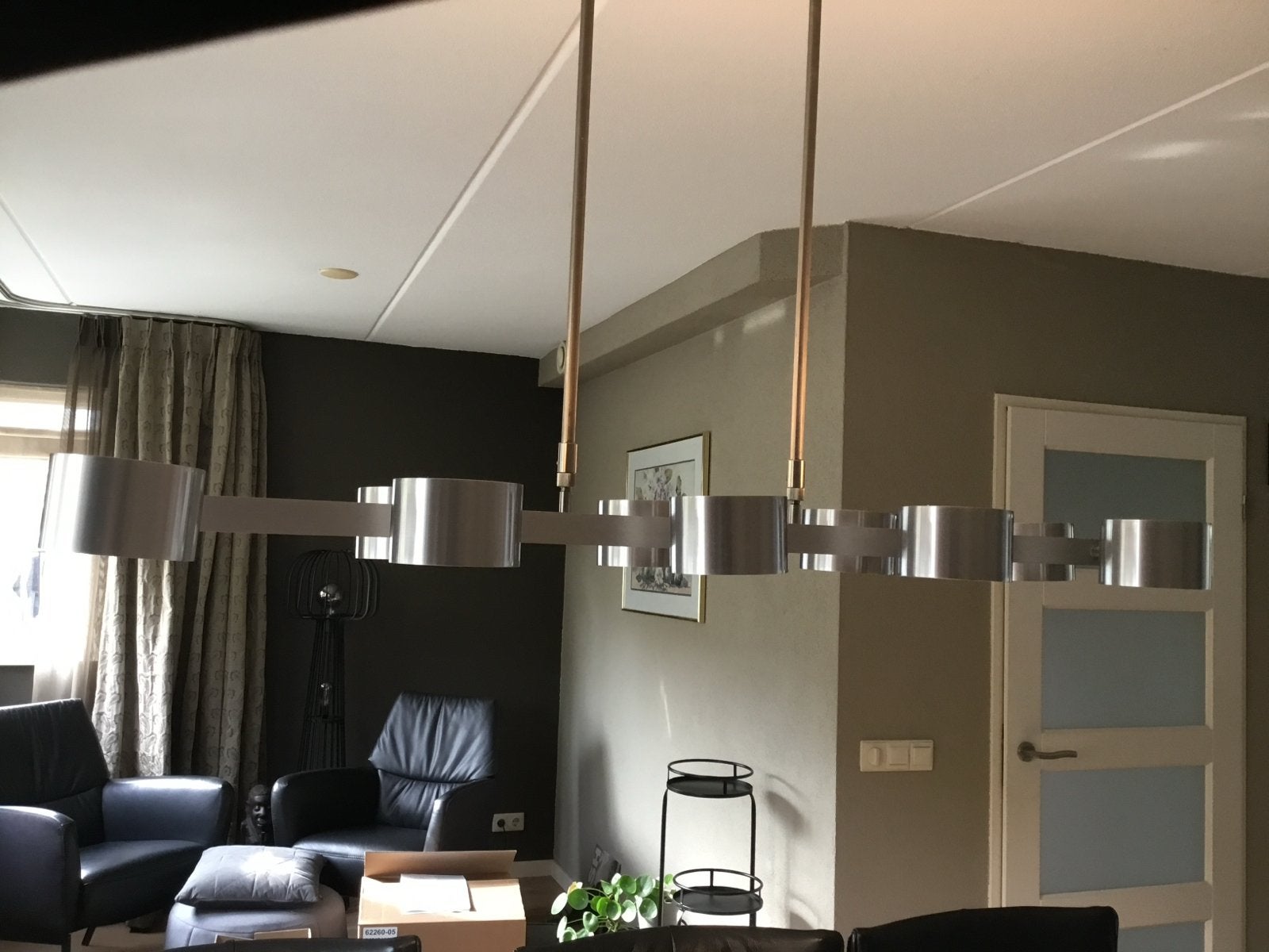 Dijckos Zhtal Hanglamp - rvs - 10 Lichtpunten, Huis en Inrichting, Lampen | Hanglampen, Ophalen of Verzenden, Gebruikt, Metaal