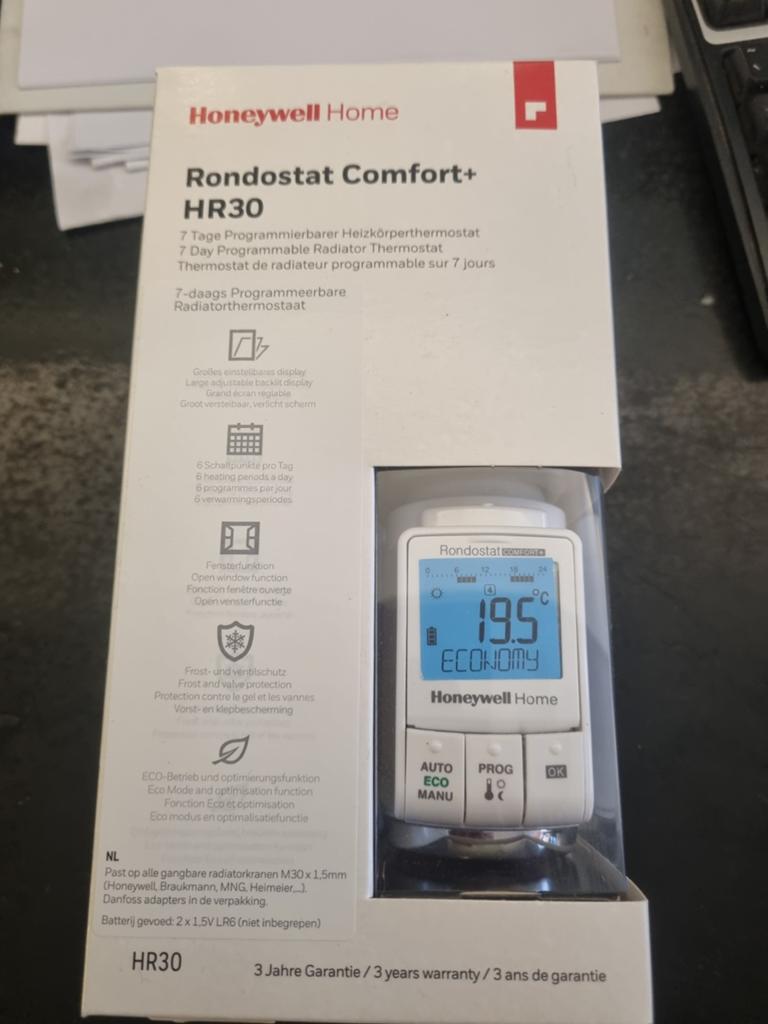 Honeywell Rondostat Comfort+ HR30 Thermostaat, Thermostaat, Minder dan 30 cm, Nieuw, Minder dan 60 cm