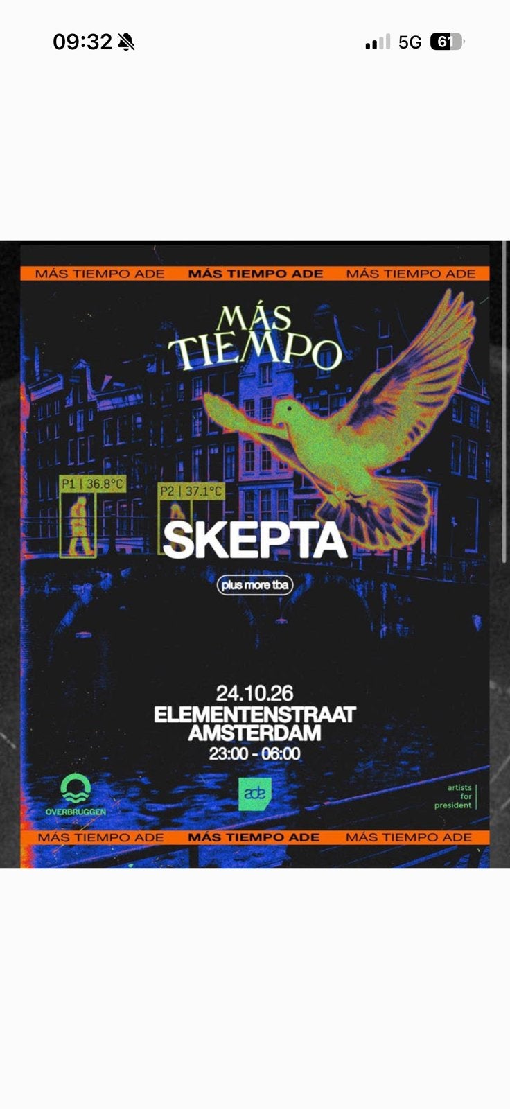 2 tickets Skepta pres. Más Tiempo | ADE (onder final releas), Tickets en Kaartjes, Twee personen