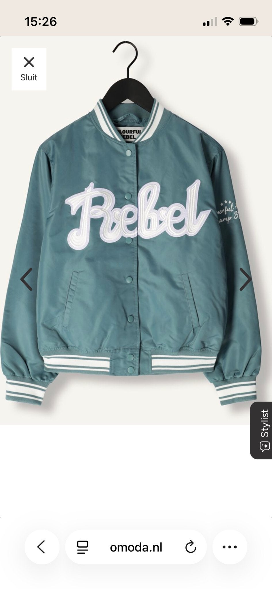 Colourful Rebel Jack Felicia Rebel Patch Satin Bomber M, Kleding | Dames, Ophalen of Verzenden, Zo goed als nieuw, Maat 38/40 (M)