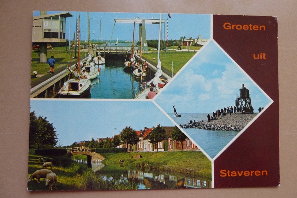 STAVOREN STAVEREN STARUM  sluis pier baken, Ophalen, 1960 tot 1980, Gelopen, Friesland