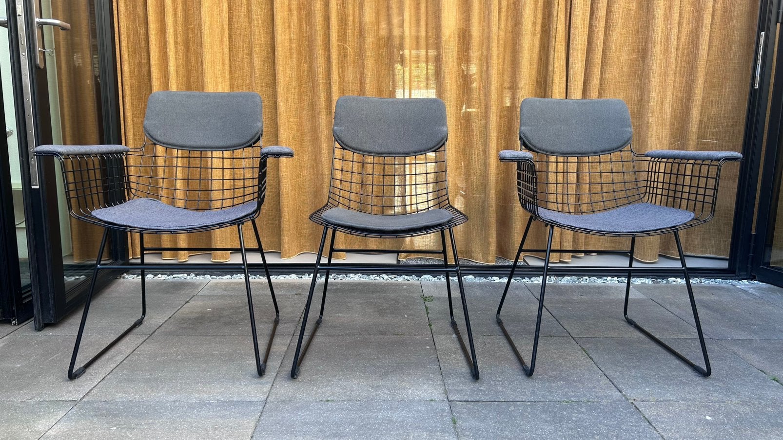 3x HK Living Draadstoel met Comfort Kit - Utrecht, Ophalen, Gebruikt, Drie, Zwart