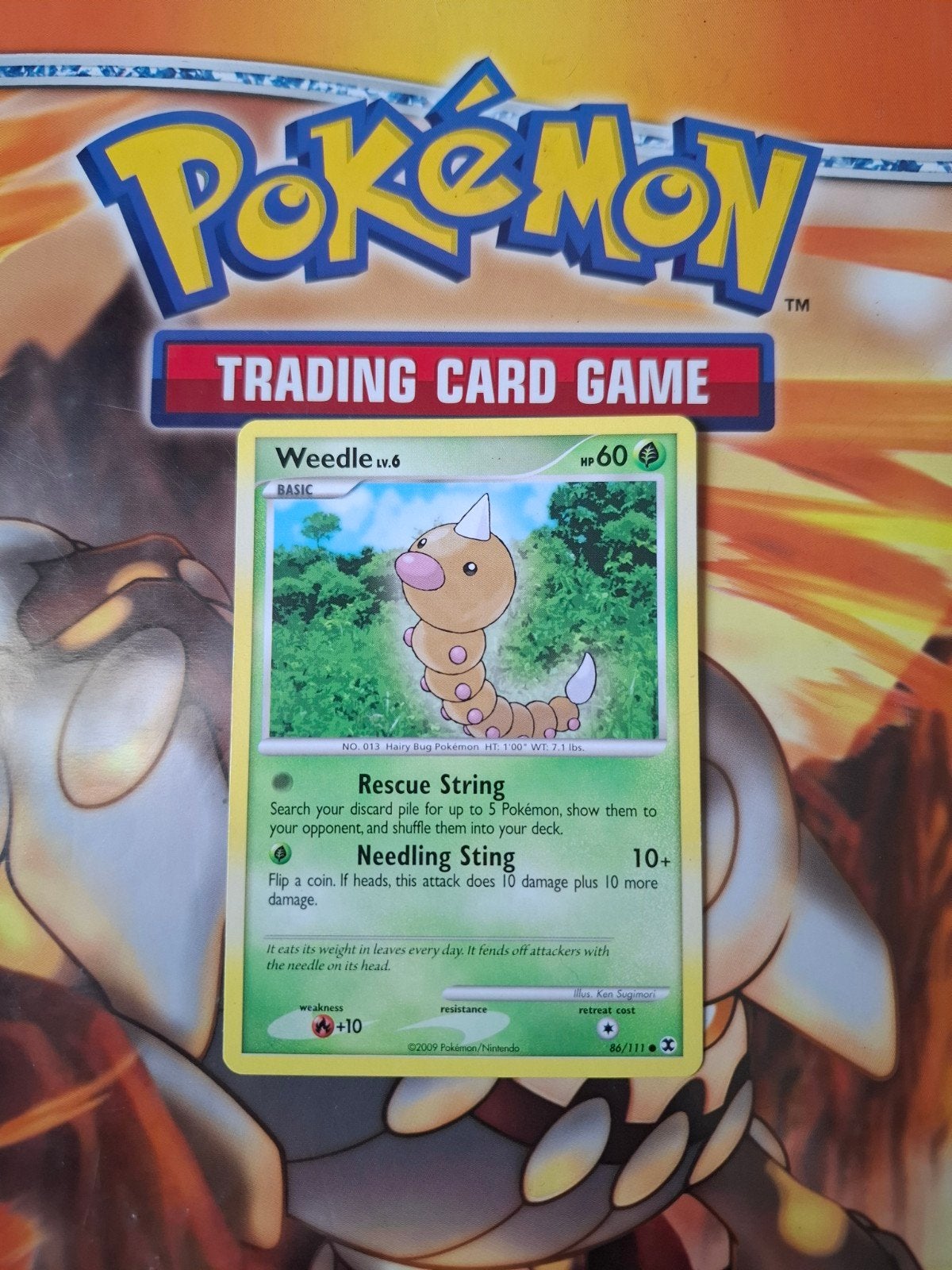 Weedle 86/111 Platinum Rising Rivals pokemon kaart, Ophalen of Verzenden, Gebruikt, Losse kaart