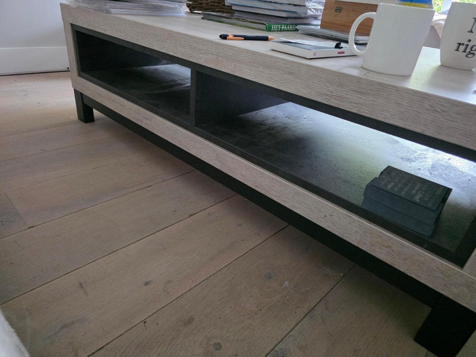 Mooie salontafel van De Bommel Meubelen, model Splash, Huis en Inrichting, Ophalen, Overige materialen, 100 tot 150 cm, 50 tot 100 cm