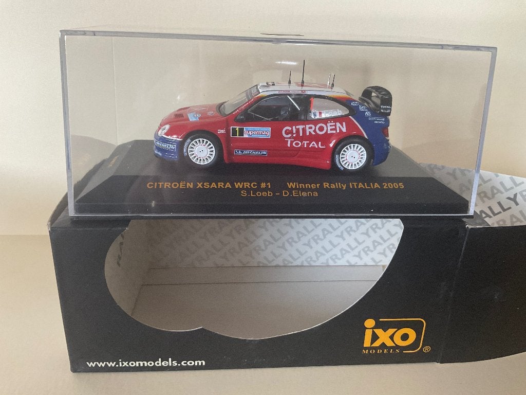 IXO Citroën Xsara WRC #1 Rally Italia 2005 mint/vitrinebox, Ophalen of Verzenden, Zo goed als nieuw, Auto, Overige merken