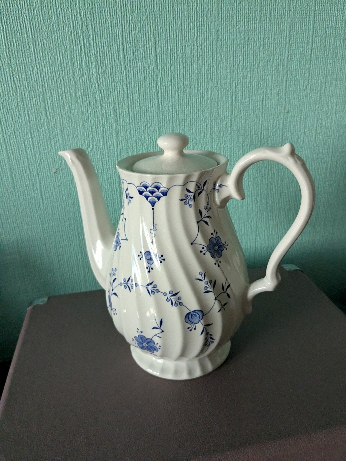 Myott Finlandia Koffiepot - Blauw-wit motief, Ophalen of Verzenden
