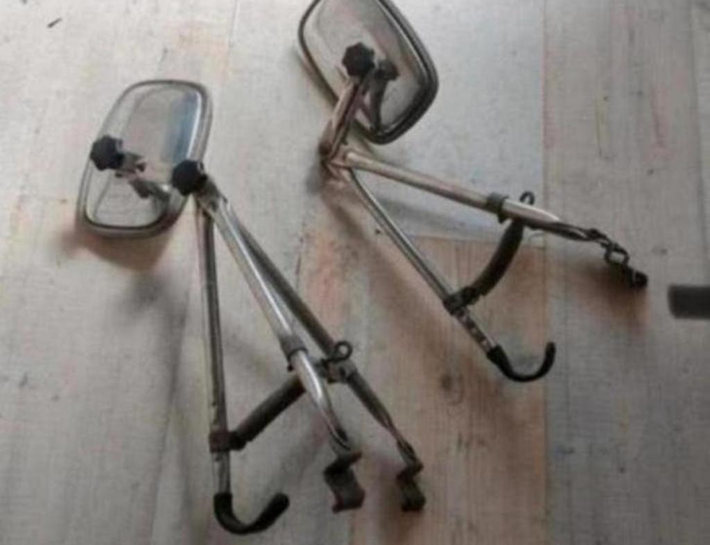 Degelijke vintage rvs caravan spiegels voor klassieker, Ophalen of Verzenden, Gebruikt, Overige automerken