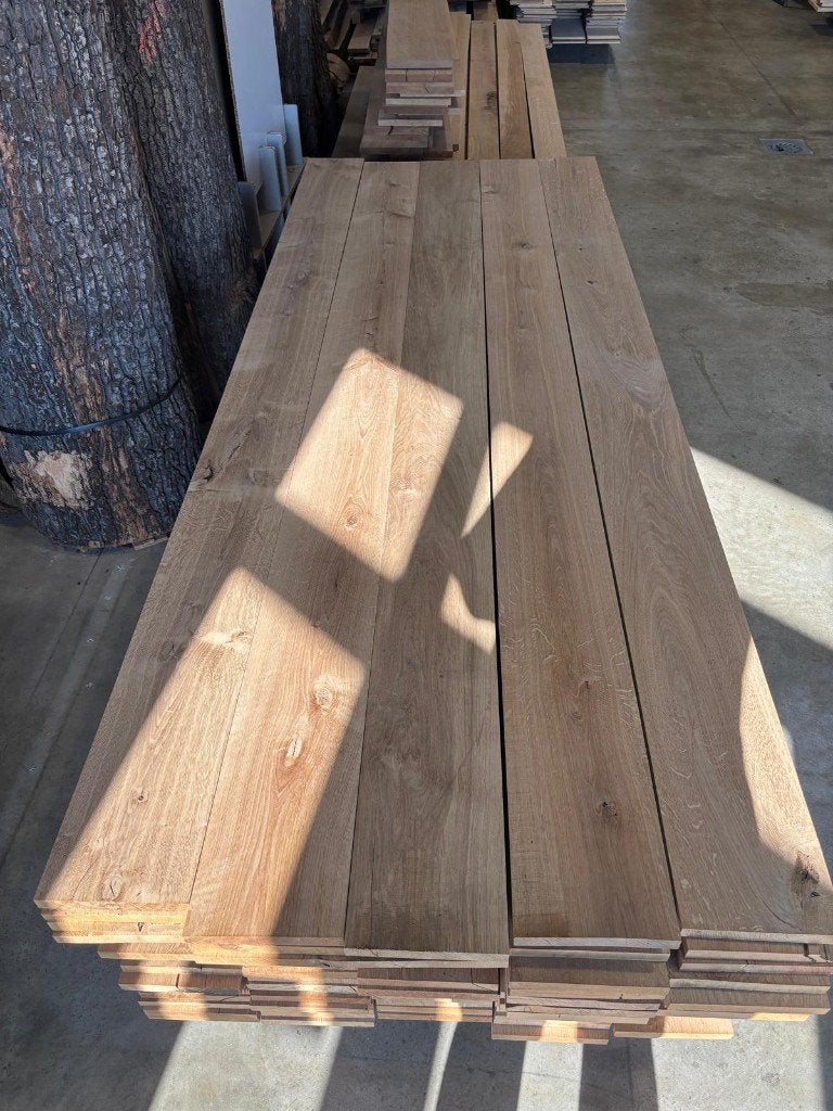 Eiken planken kamergedroogd en geschaafd diverse afmetingen, Doe-het-zelf en Verbouw, Hout en Planken, Ophalen, Minder dan 25 mm