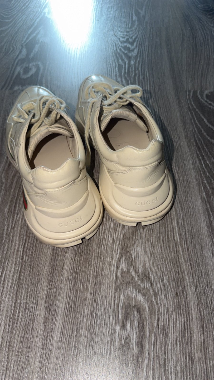 Gucci Rhyton Sneakers - Crème 42-43, Ophalen of Verzenden, Gedragen, Sneakers of Gympen
