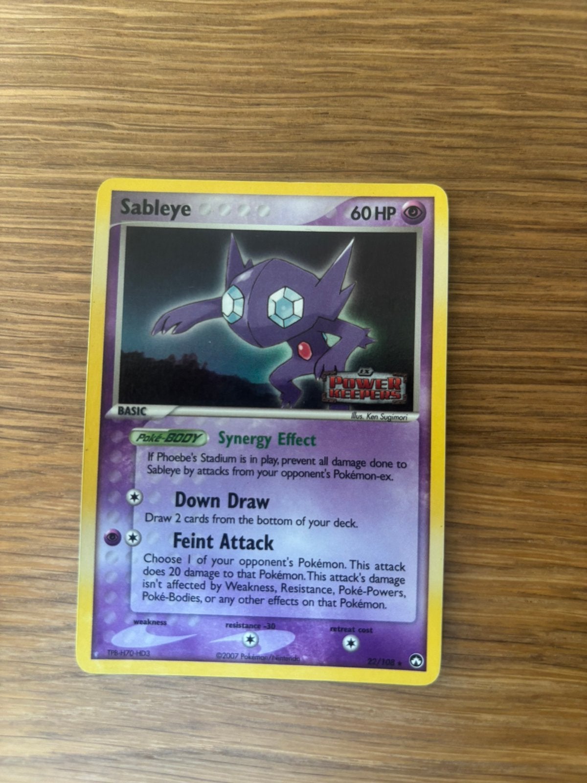 Sableye stamped 22/108, Ophalen of Verzenden, Zo goed als nieuw