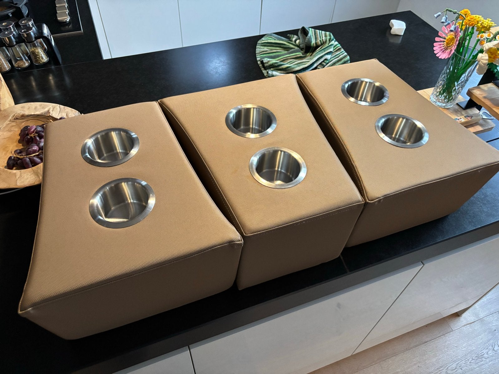 3 armsteunen bekerhouder boot Otono/beige €75ps €200 voor 3, Ophalen, Nieuw, Interieur en Kussens