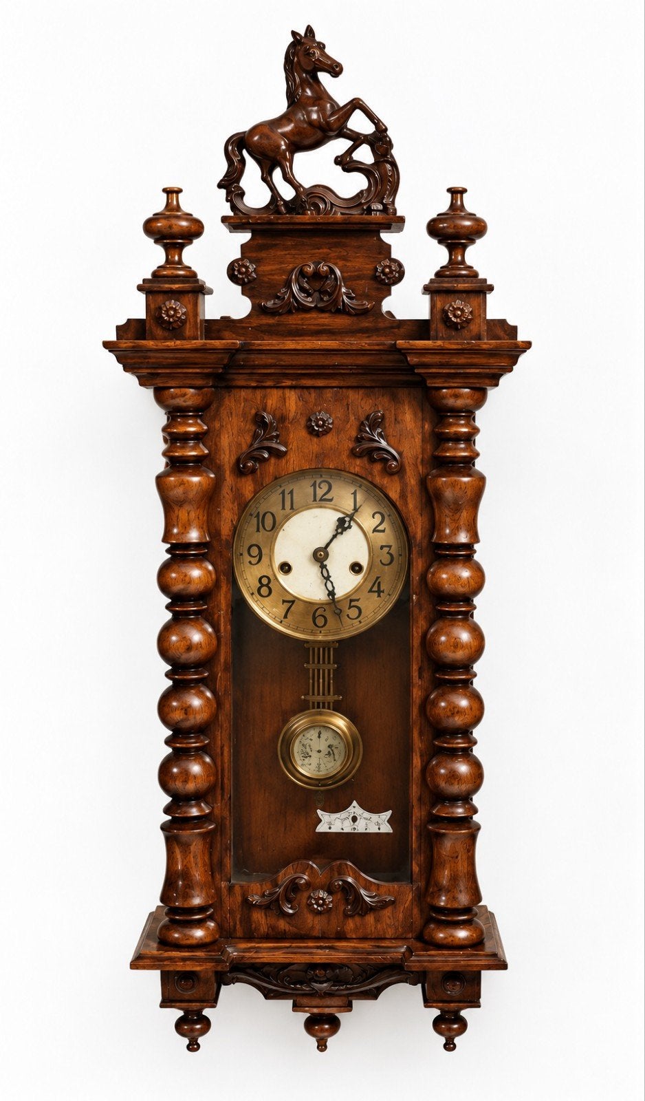 Antieke Junghans wandklok/regulator (compleet), Ophalen