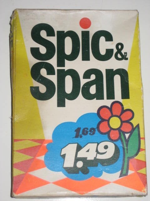 Oud doosje Spic & Span jaren 60 zeldzaam, Ophalen of Verzenden, Gebruikt, Overige typen
