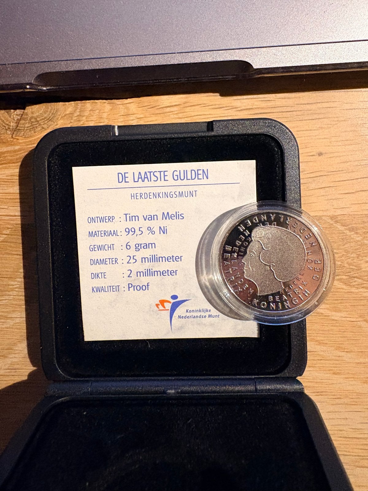 De Laatste Gulden Herdenkingsmunt 2001 - Proof Kwaliteit, Ophalen of Verzenden, Koningin Beatrix, 1 gulden, Losse munt