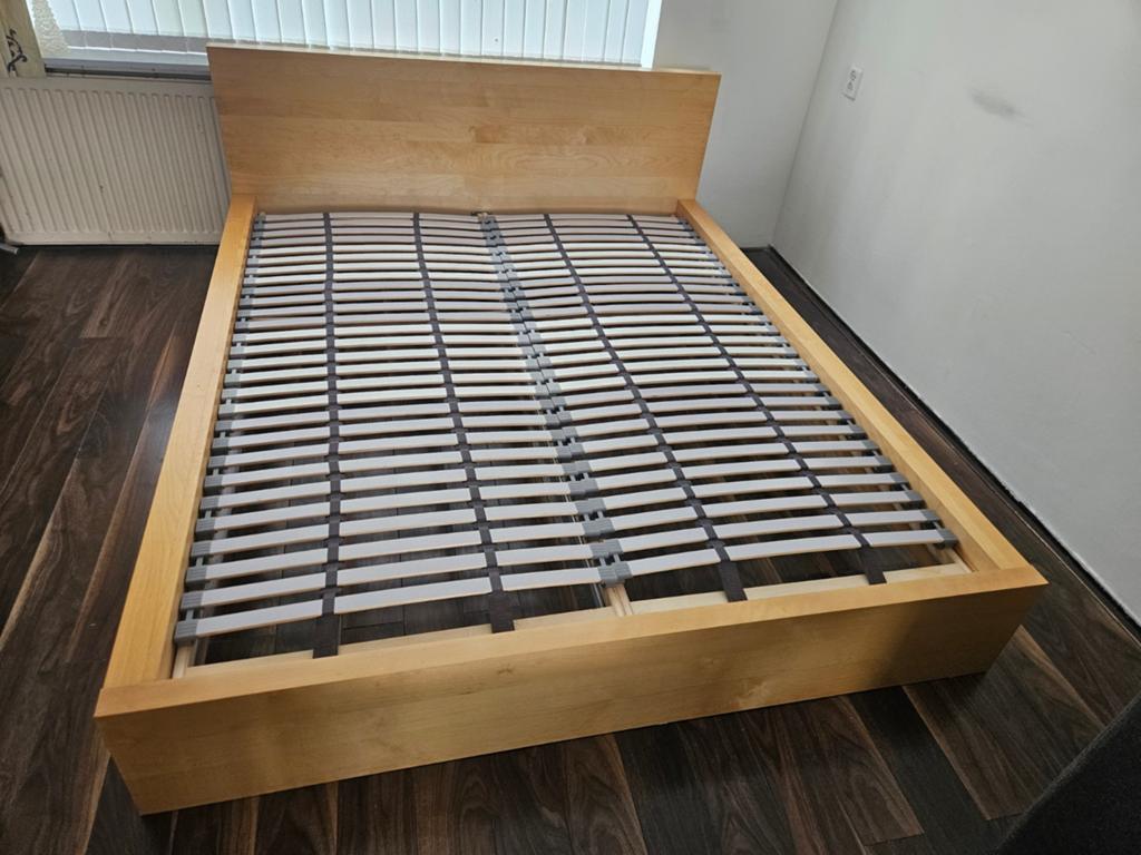 IKEA MALM 2PERSBED( LEGE SERIE) 160 X 200 CM+IKEA LATTENBODE, Ophalen, Overige kleuren, Tweepersoons, 200 cm