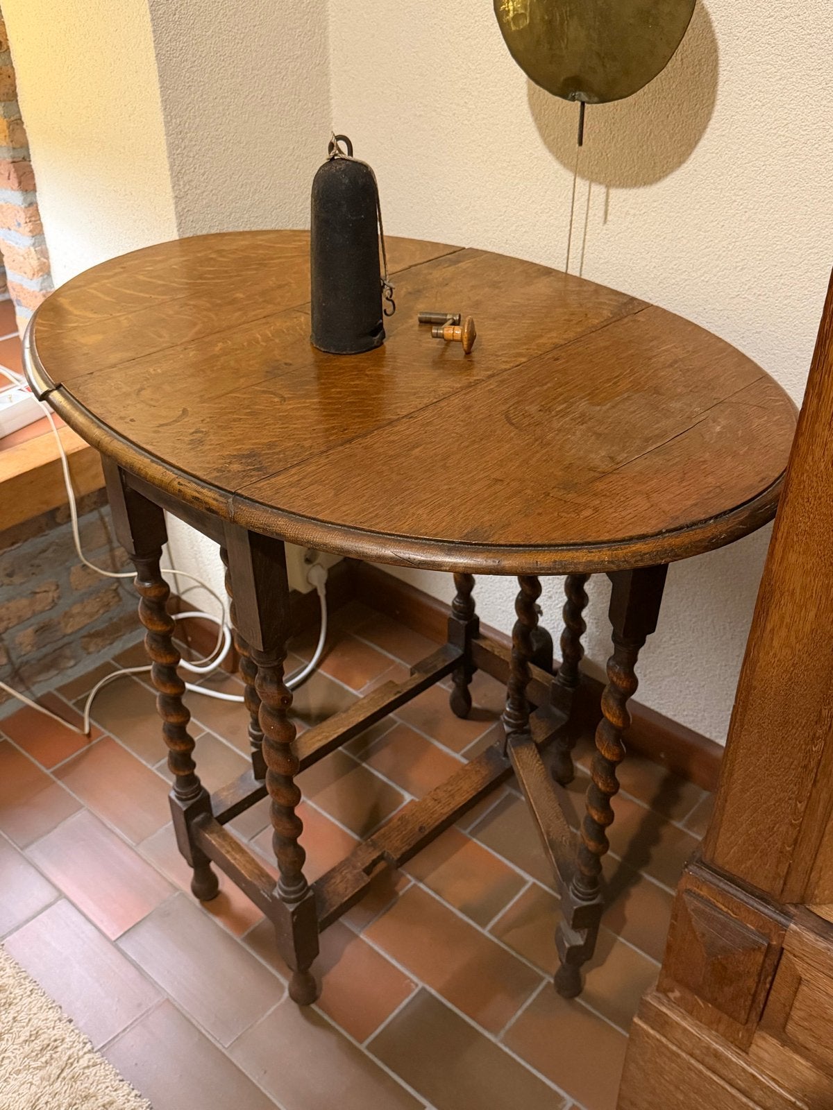 Antieke eikenhouten gateleg tafel, Verzenden