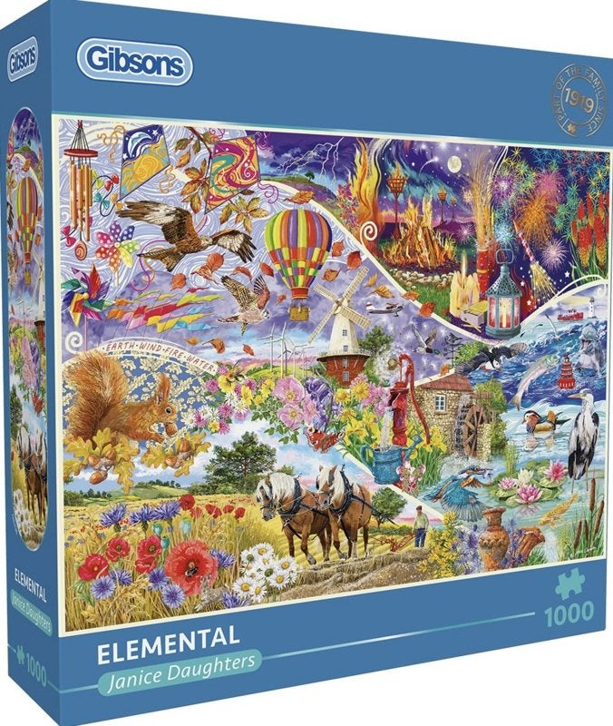 Gibsons - Elemental - 1000 stukjes, Ophalen of Verzenden, 500 t/m 1500 stukjes, Nieuw, Legpuzzel