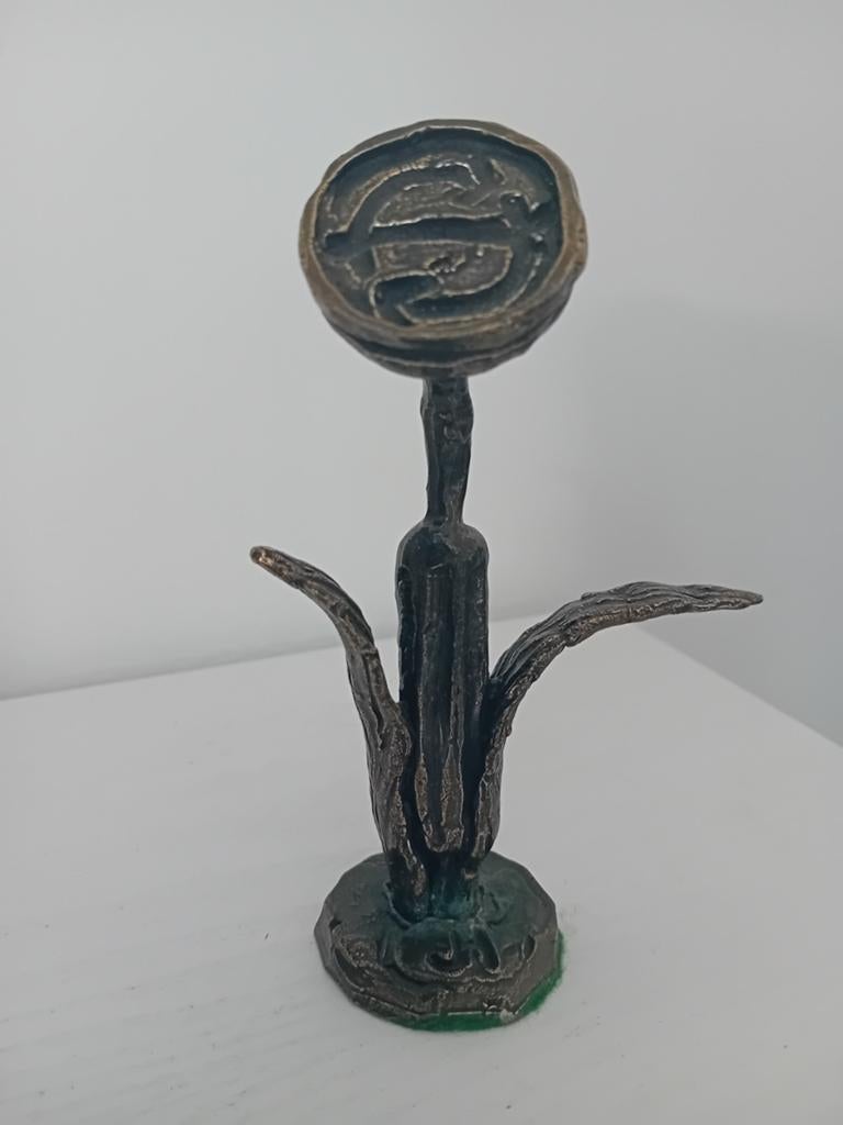 Jaap Hartman - Bronzen beeld van een bloem, Ophalen of Verzenden