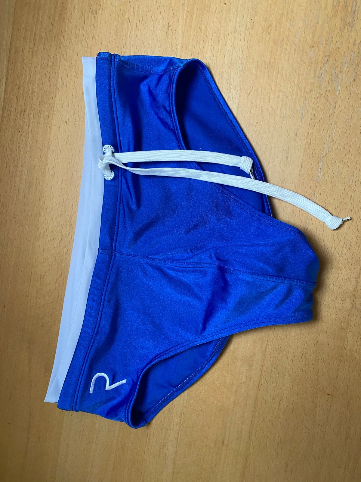 Kobaltblauwe Rufskin zwemslip met witte boord - Maat M, Verzenden, Maat 48/50 (M), Blauw, Zwemslip