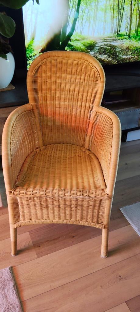 Rotan stoel, Huis en Inrichting, Stoelen, Ophalen of Verzenden, Zo goed als nieuw, Bruin, Eén